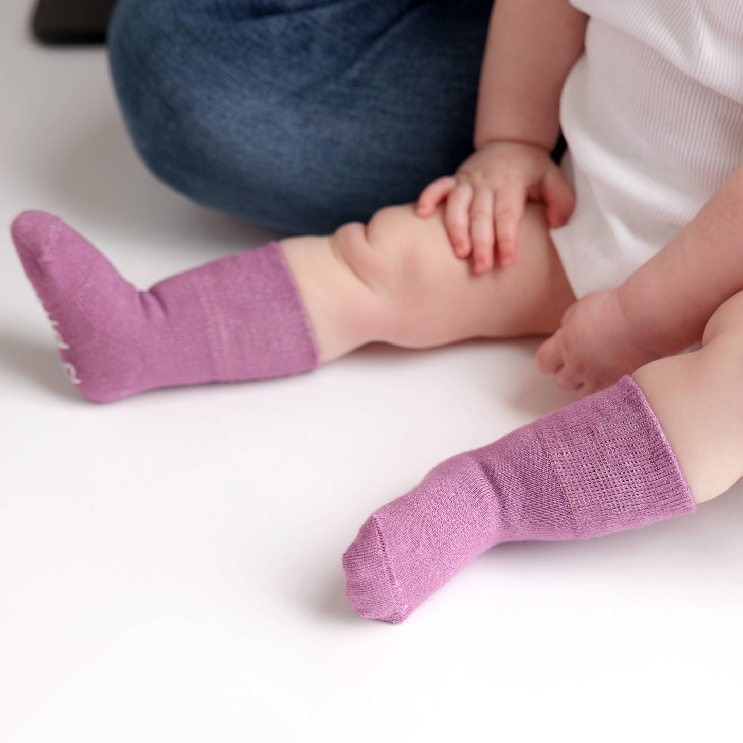 Orchid - Non-Slip Baby Socks in Lilac, Lavender, Plum Colors