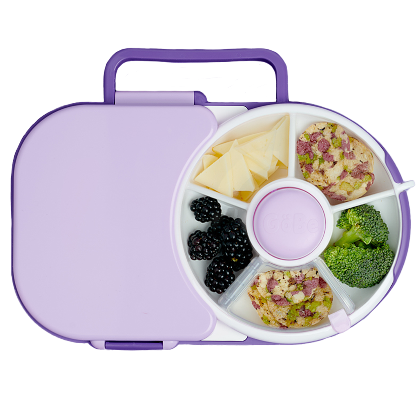 GoBe Kids 2-in-1 Lunchbox with Small Snack Spinner Flip | Mint Green