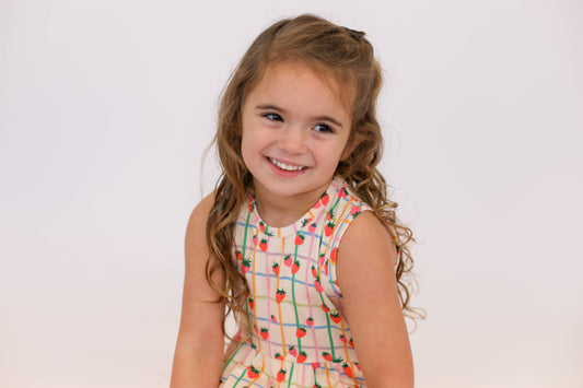 Berry Patch (Strawberries) Sleeveless Pocket Dress 