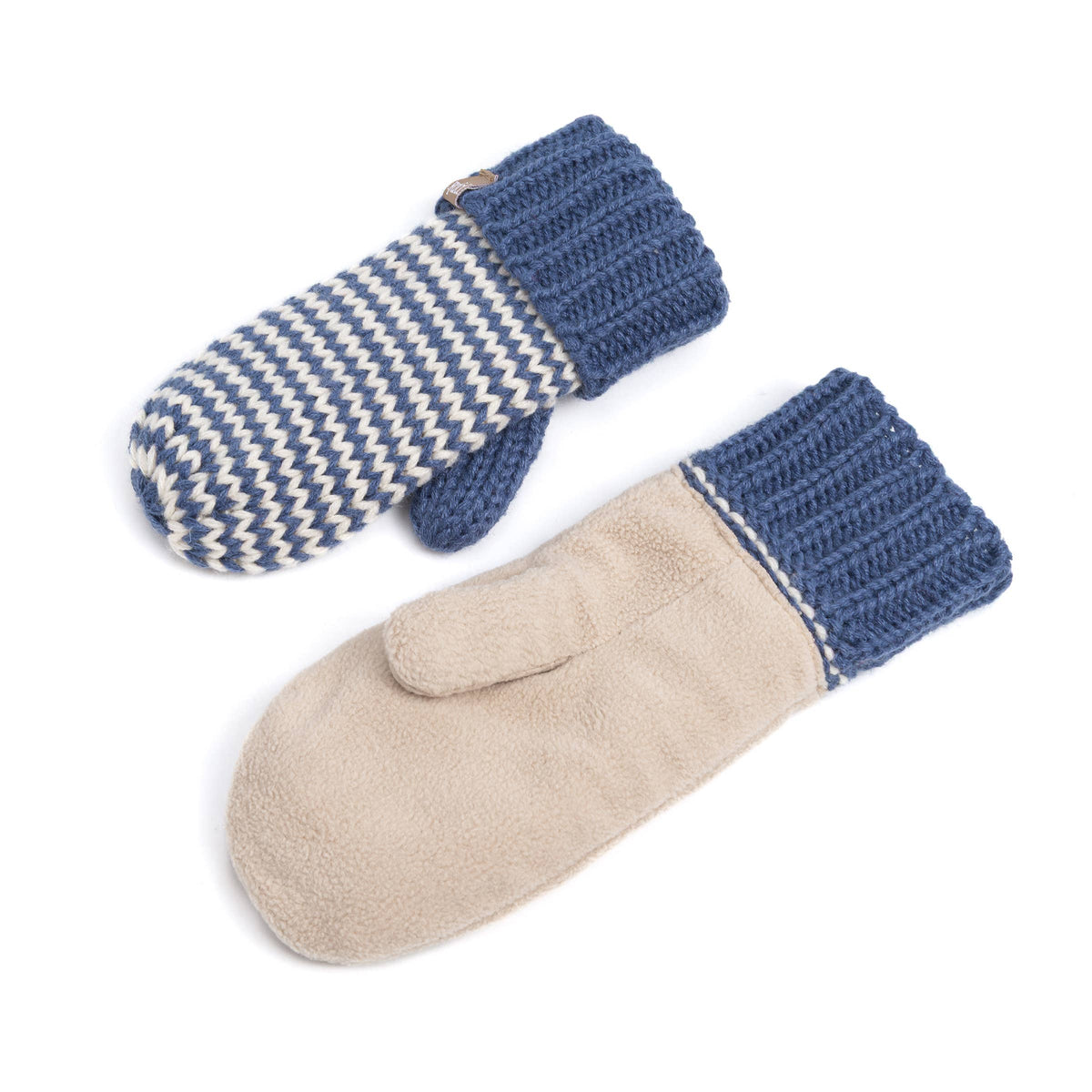 Classic Knit Winter Mittens for Kids 1-12, Stripe Pattern