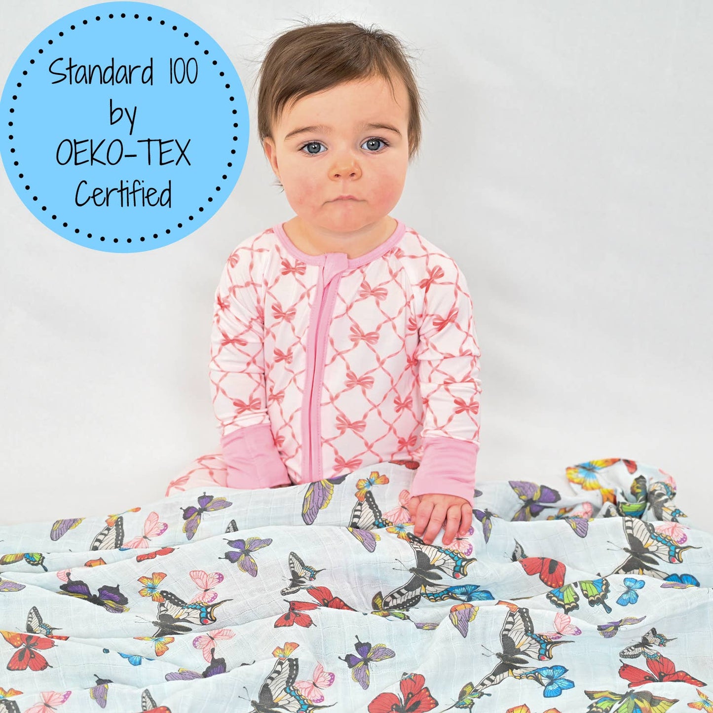 Butterfly Away Baby Muslin Swaddle Blanket