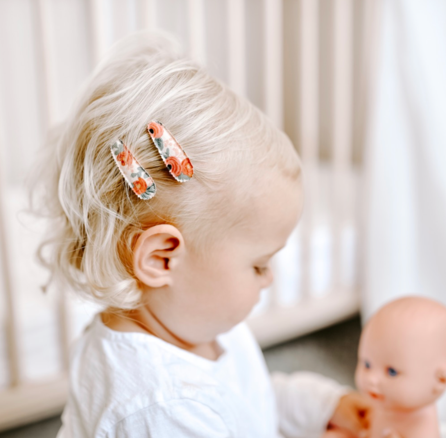 Cotton Covered Hair Clips I Anna