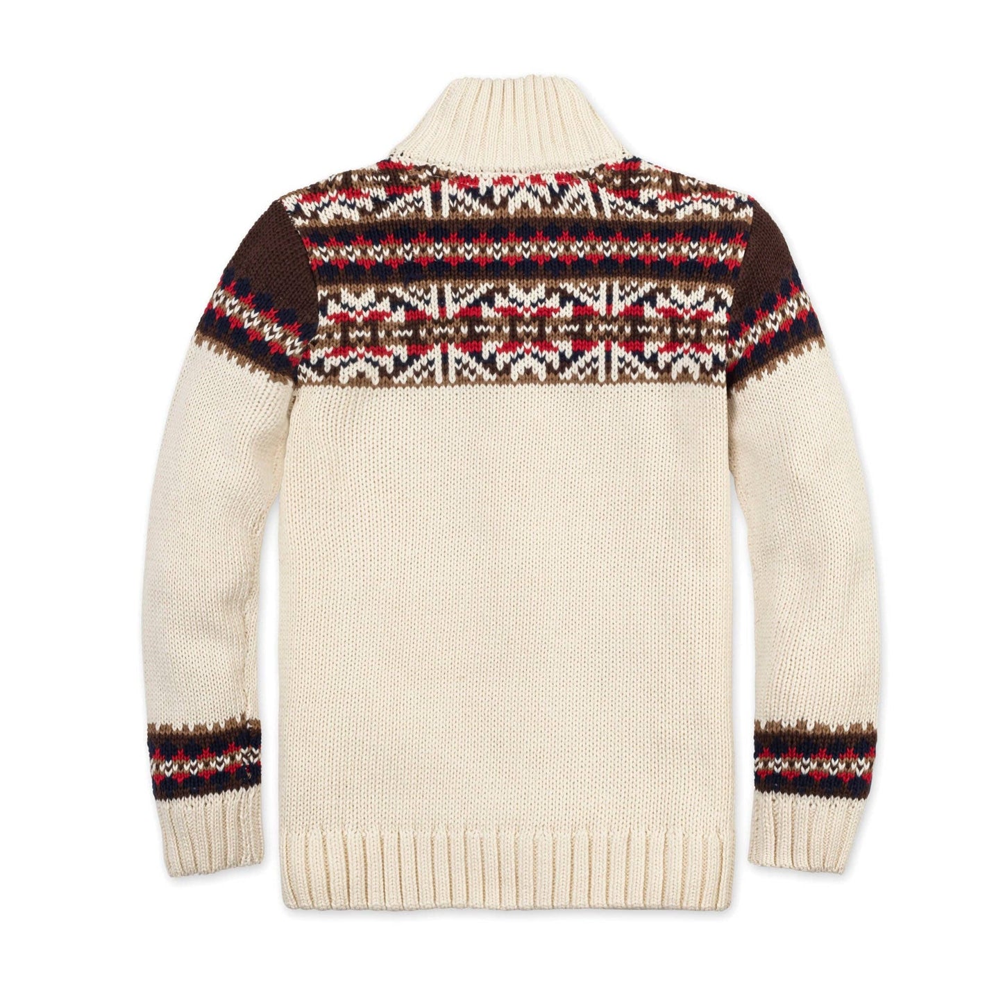 Organic Full Zip Mock Neck Sweater