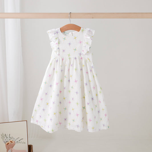 Pinwheel Party Organic Muslin Dress for Kids