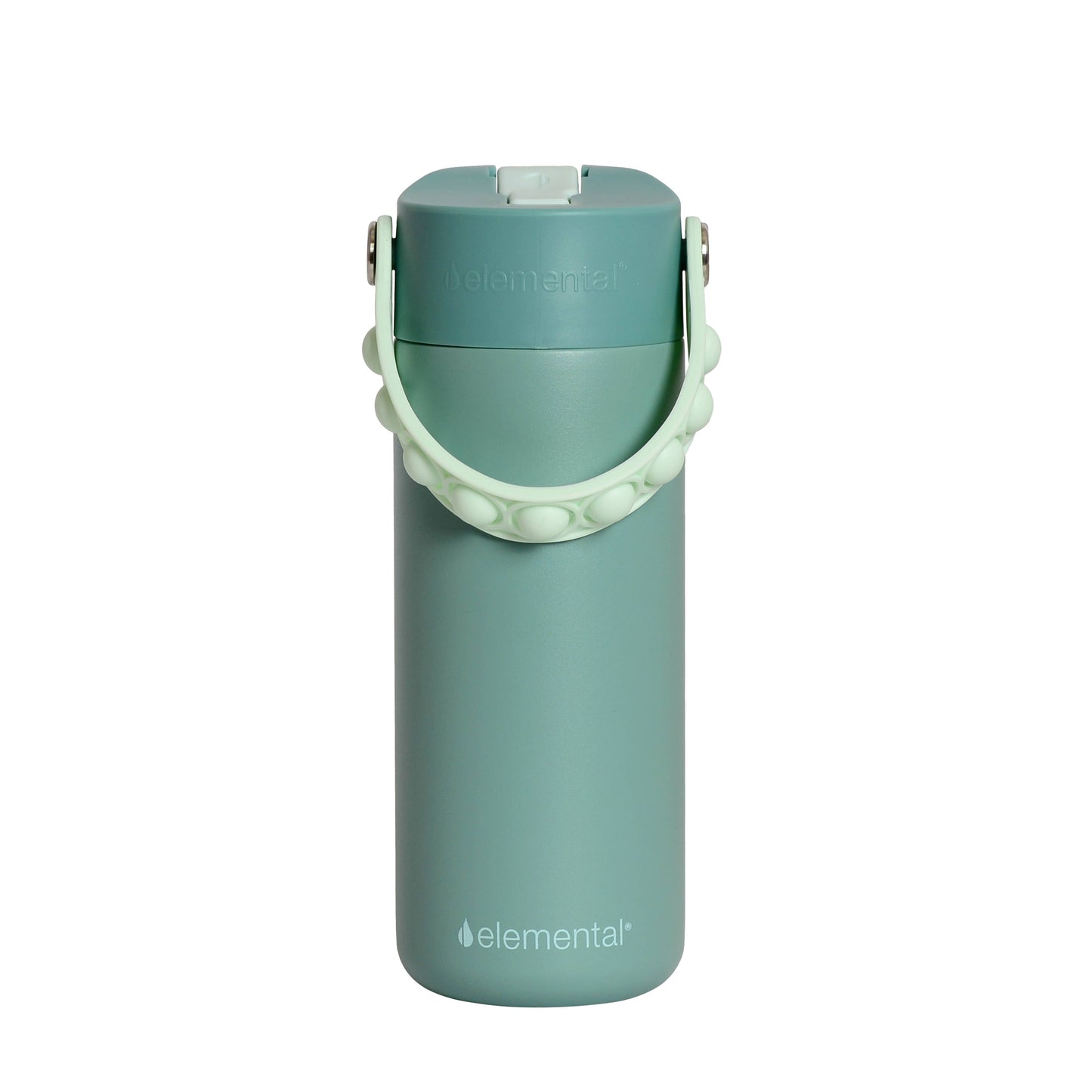 Fidget Handle Kids Stainless Bottle 18oz Sage