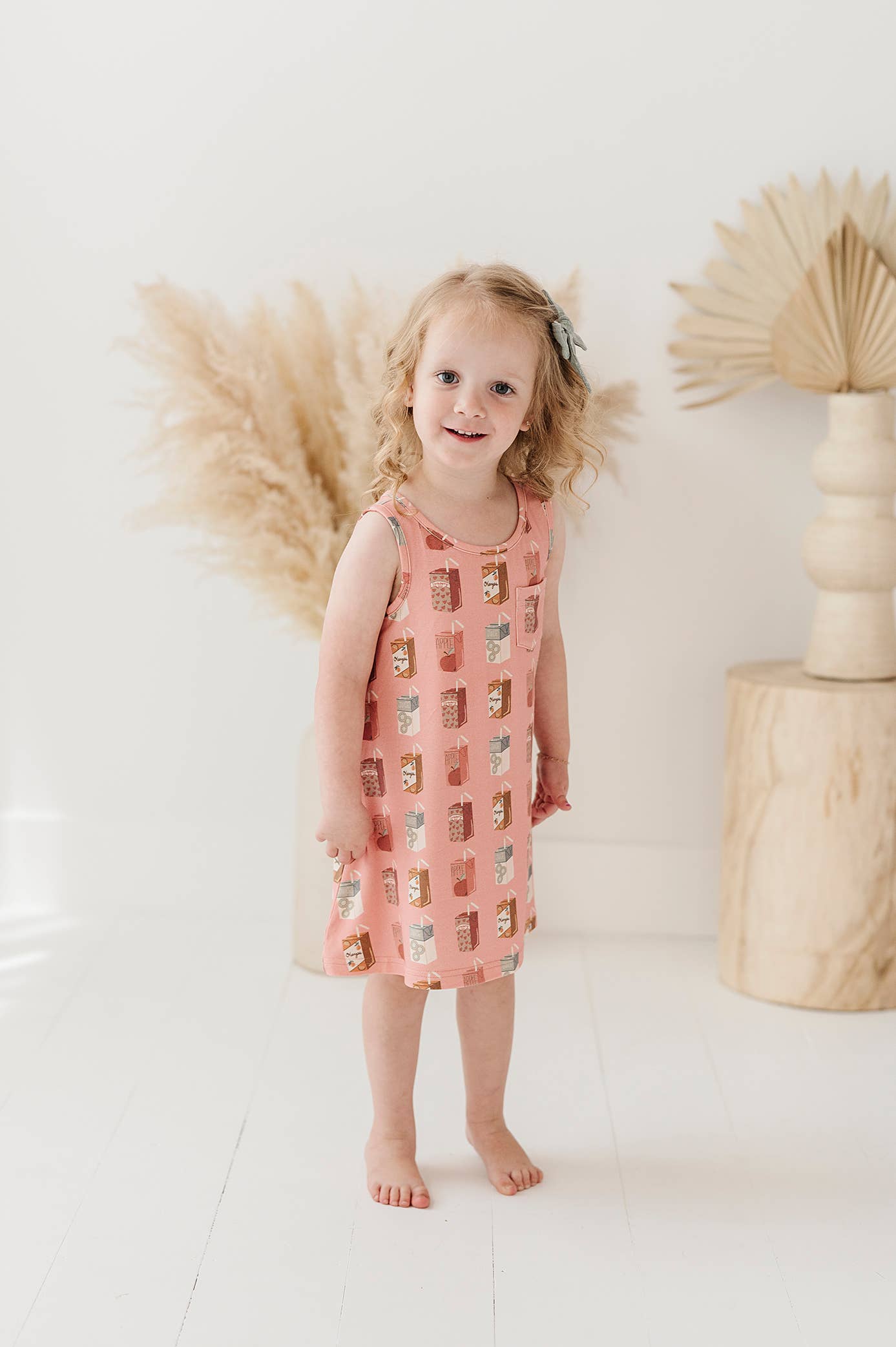 Girl's Pocket Tank Dress in Juice Box