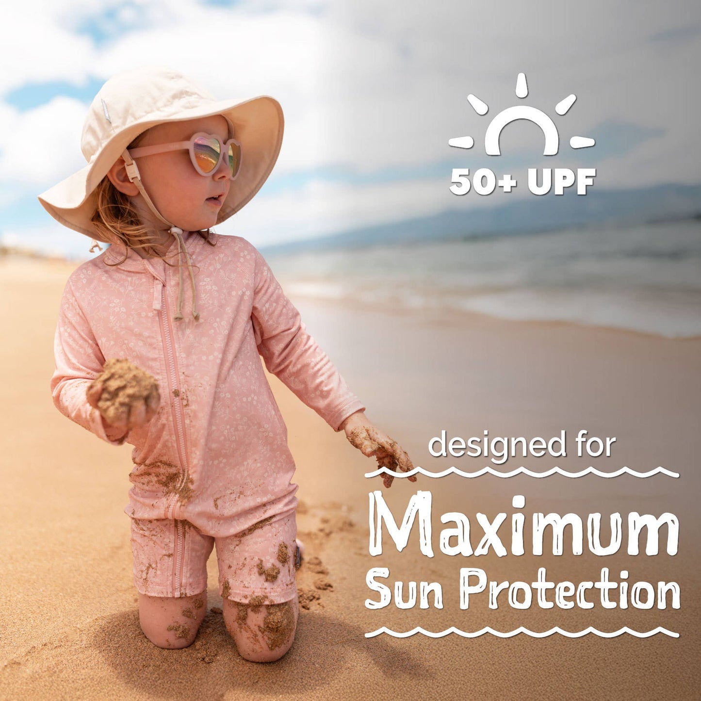 Pink Prairie | Kids One Piece UV Sun Suit