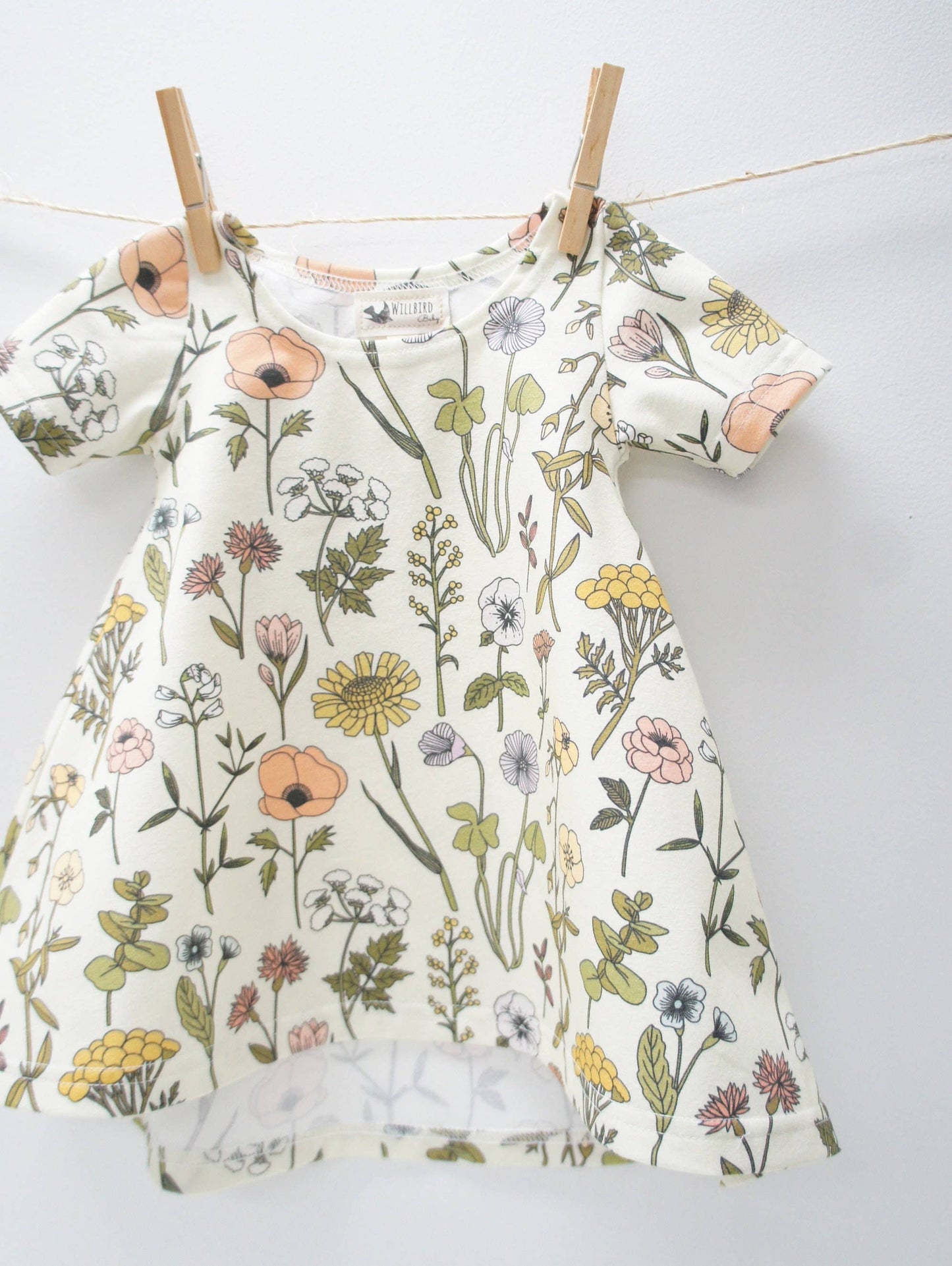 Dress- Baby/toddler/kids - Chickadee Swing Dress, Wildflowers