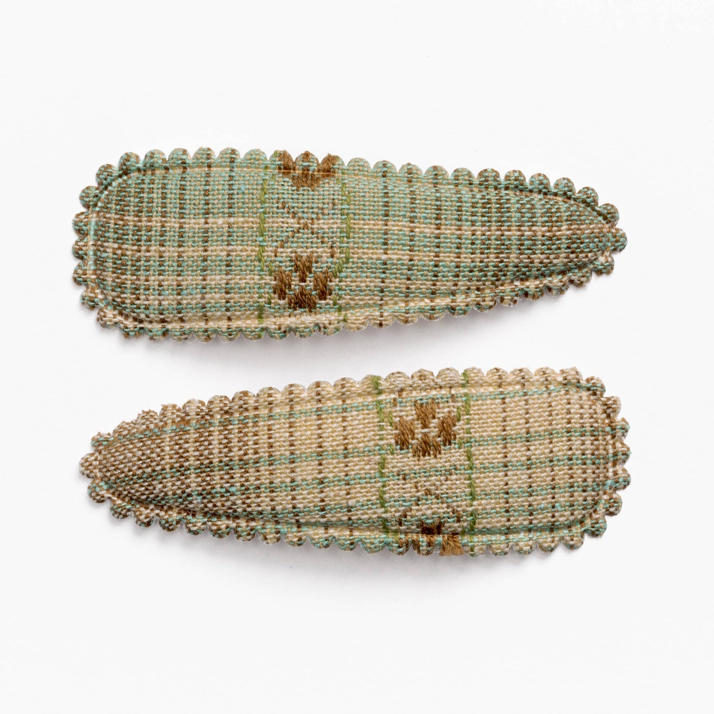 Florence Vintage-Inspired Plaid Fabric Hair Clips