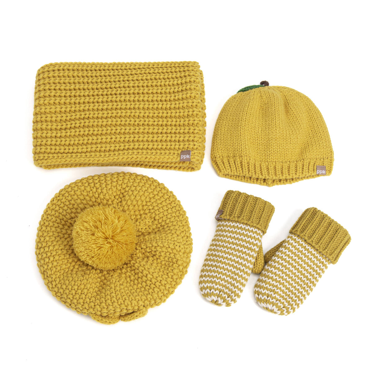 Classic Knit Winter Mittens for Kids 1-12, Stripe Pattern