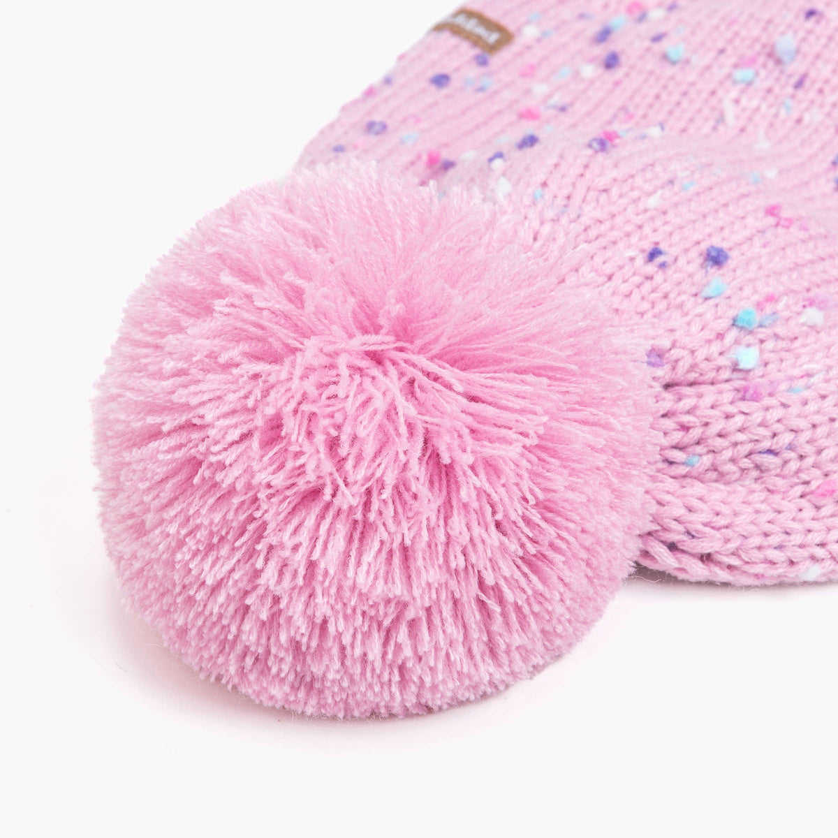Girls Specked Earflap Winter Hat with Braids - Ages (1-12 Y)