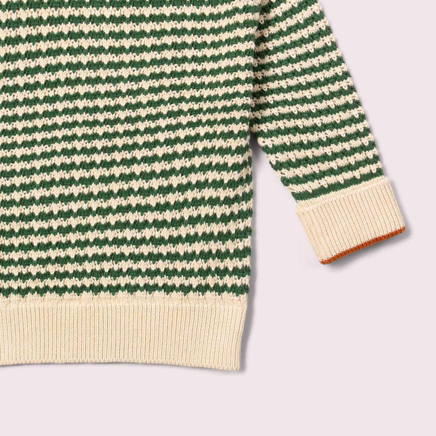 Olive Striped Snuggly Knitted Jumper