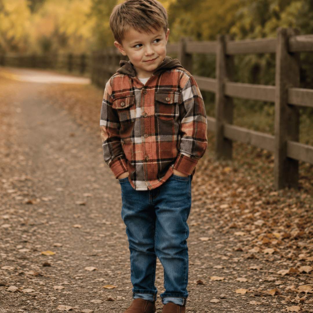Brown & Rust Plaid Flannel