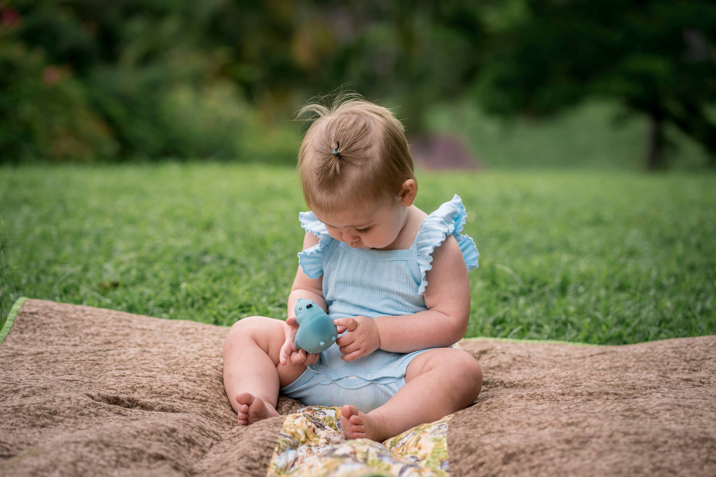 Bird Natural Rubber Teether, Rattle & Bath Toy