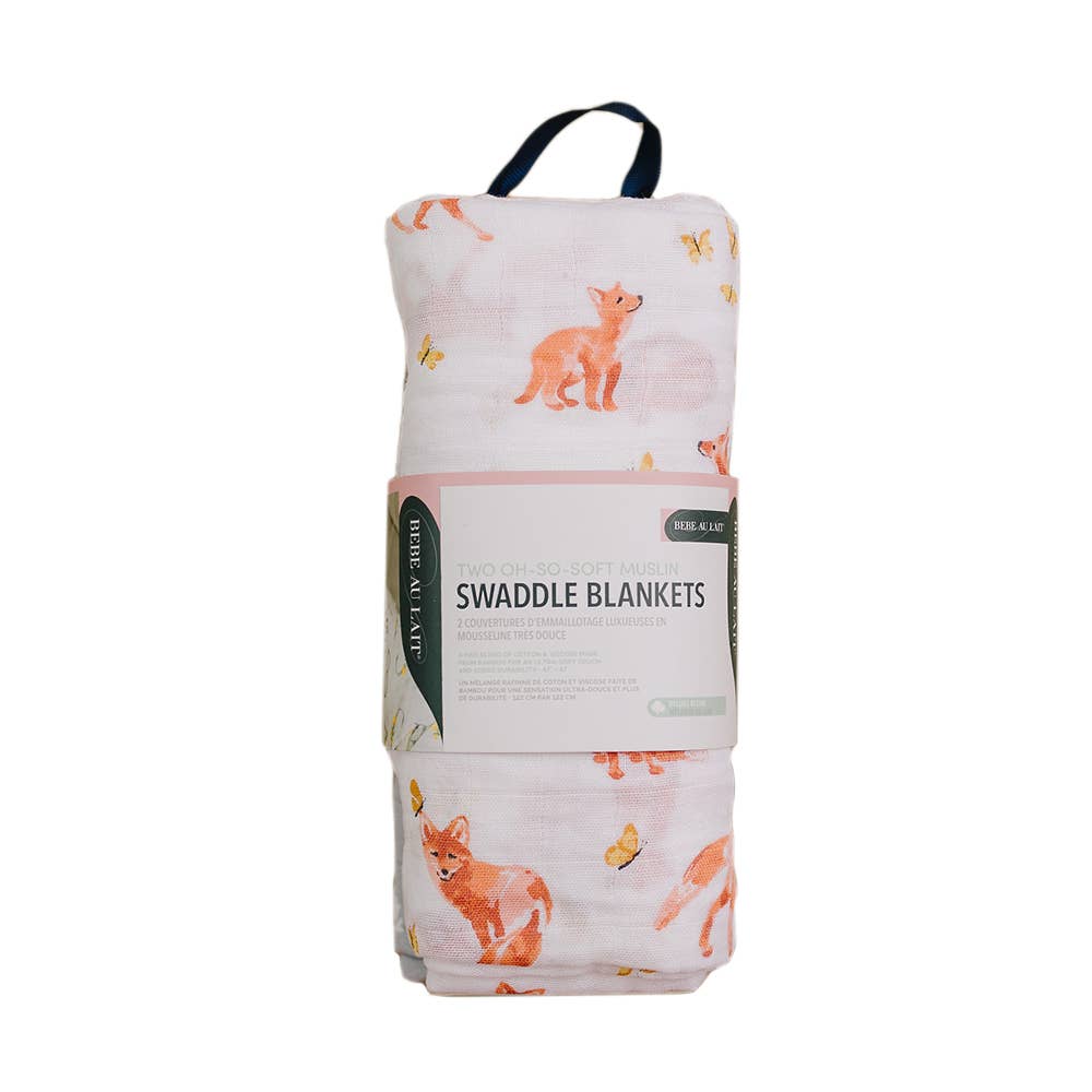 Fox Tales + Prairie Bamboo Blend Muslin Swaddle Set