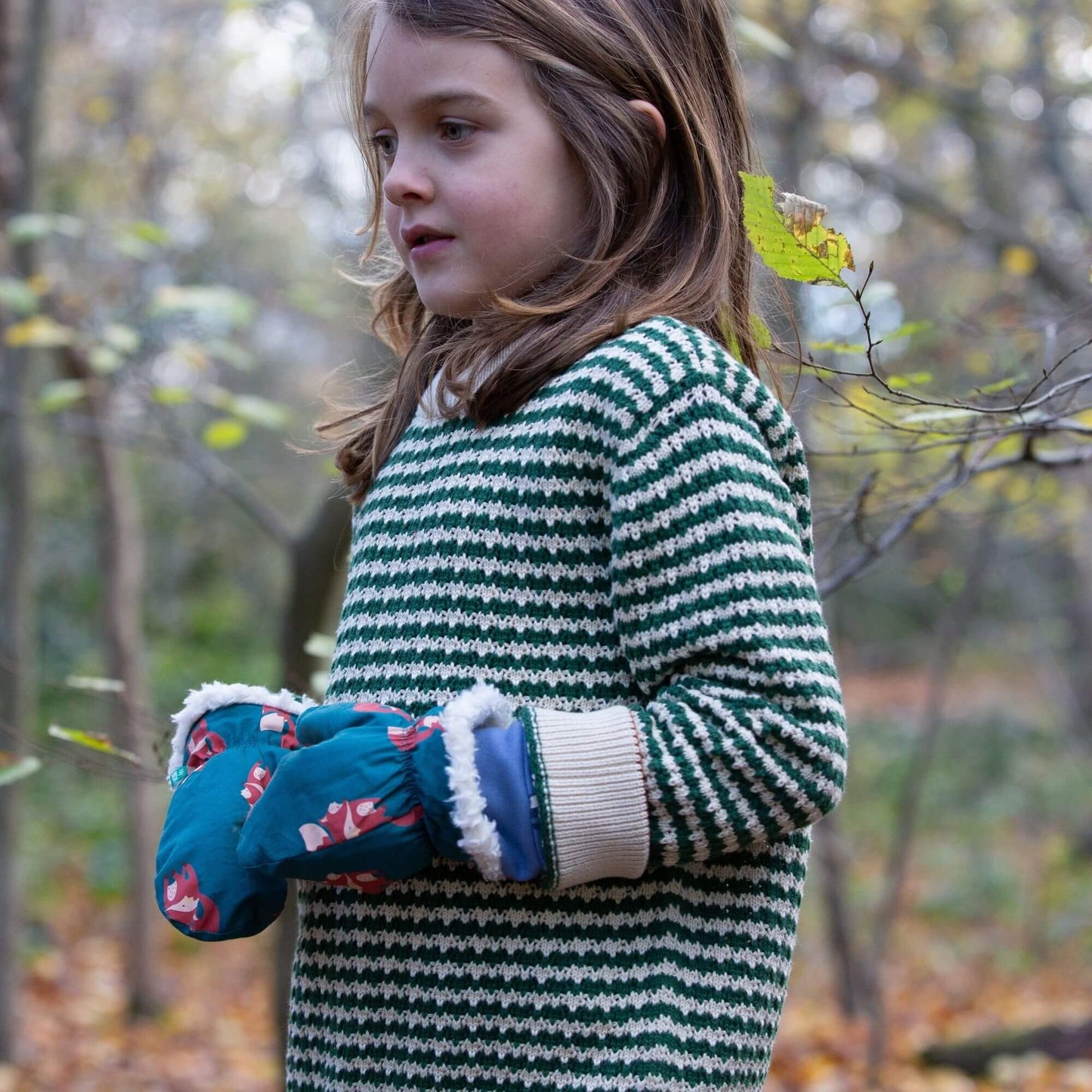 Olive Striped Snuggly Knitted Jumper