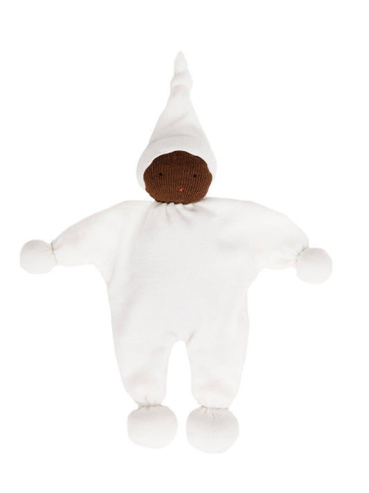 Baby Buddy Lovey - Brown Skin Organic White