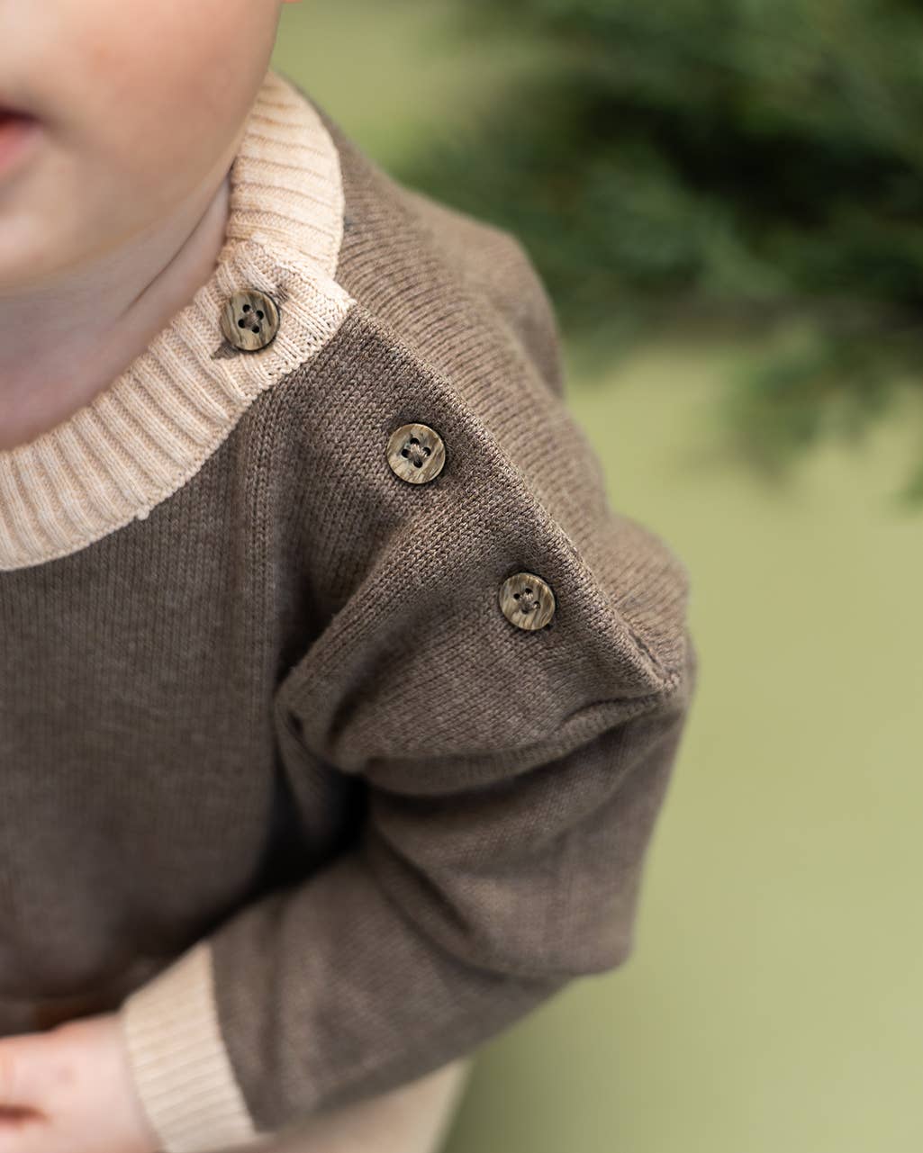 Tiger Kangaroo Pocket Baby Knit Pullover & Pant Set