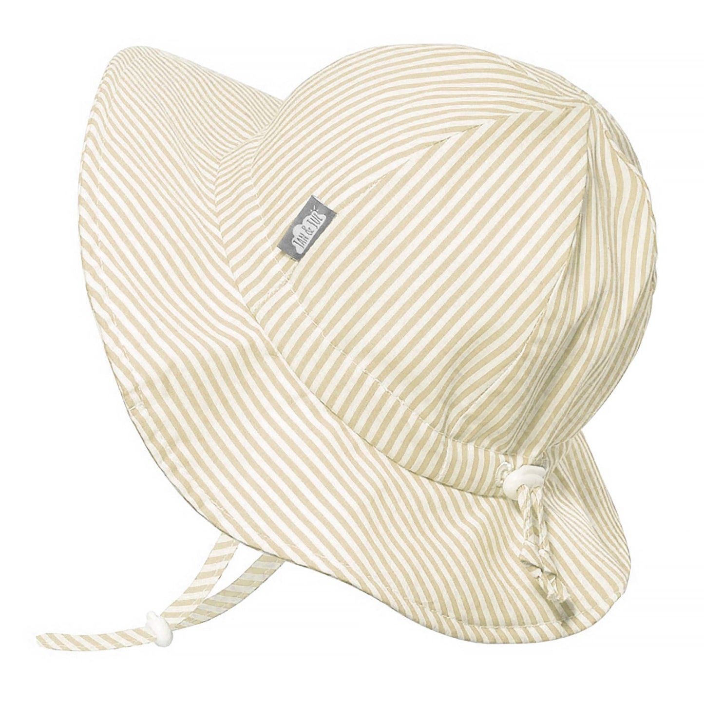 Beige Stripes | Cotton Floppy Sun Hat