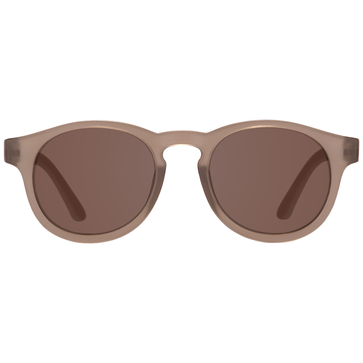 Transparent Keyhole Sunglasses with - Cocoa Cloud Amber Lens