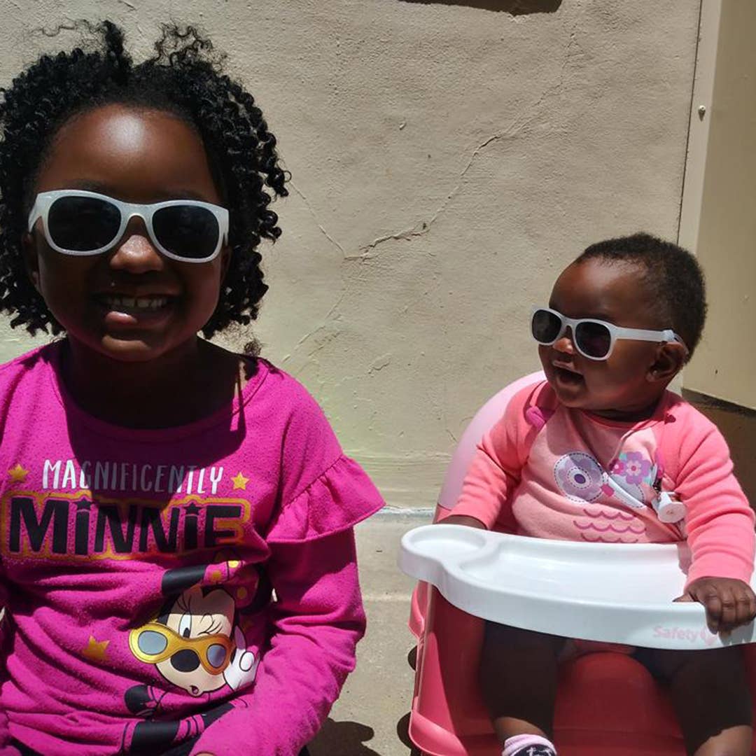 Silver Glitter Sunglasses