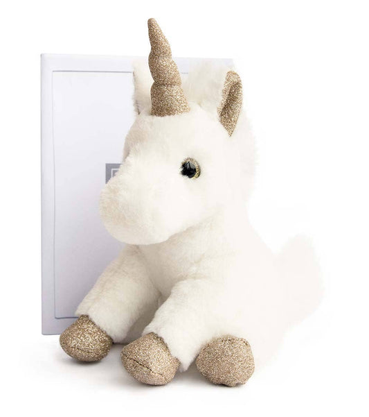 Unicorn Gold Stuffed Animal with Gold Glitter Accents
