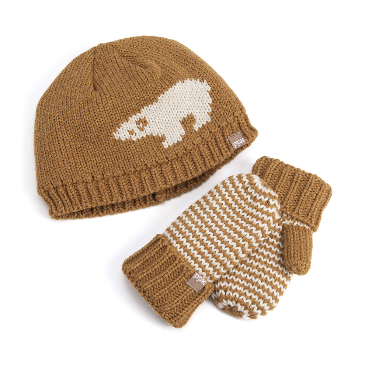 Classic Knit Winter Mittens for Kids 1-12, Stripe Pattern