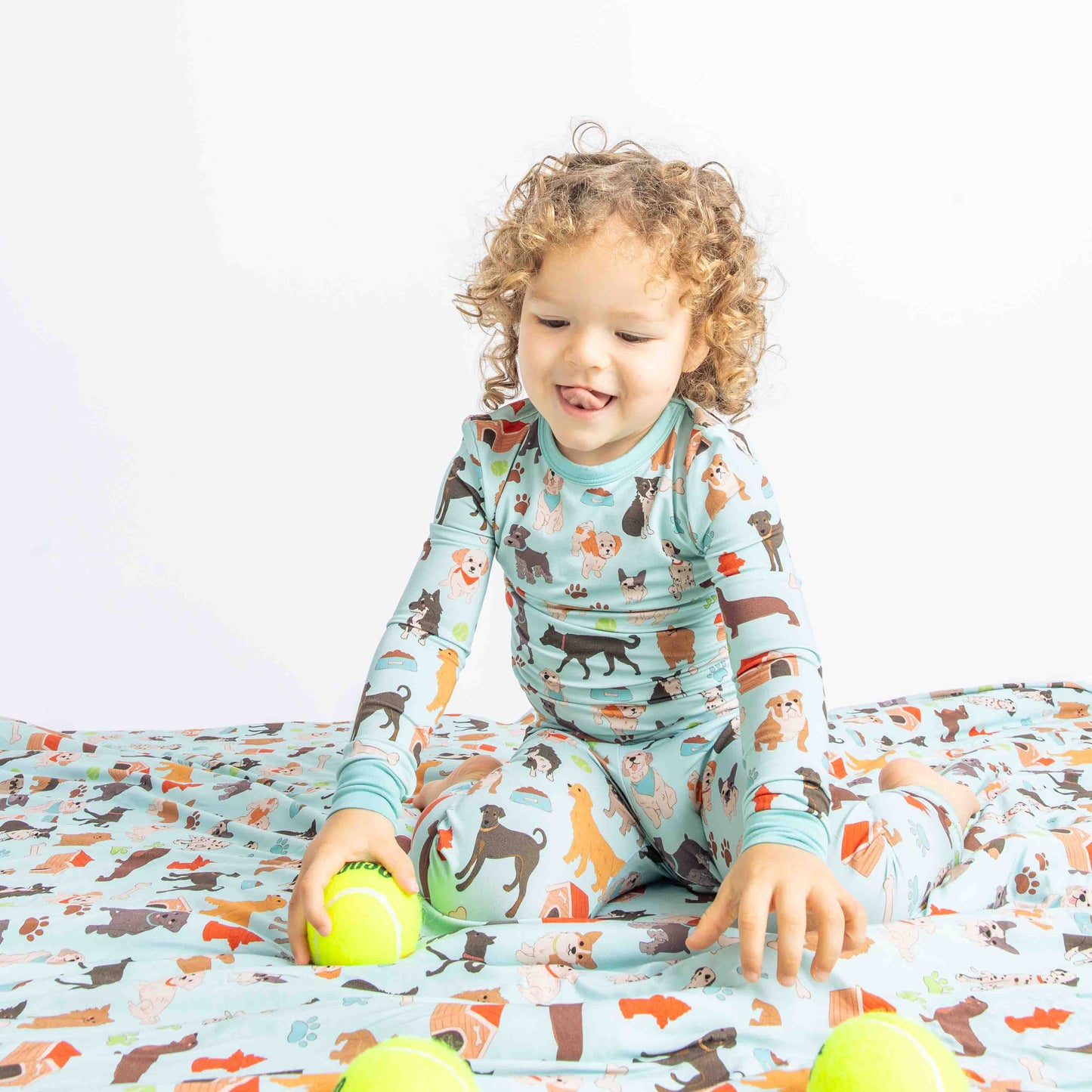 Dogs Bark Pets Kids Bamboo Pajamas Toddler Sleep Set