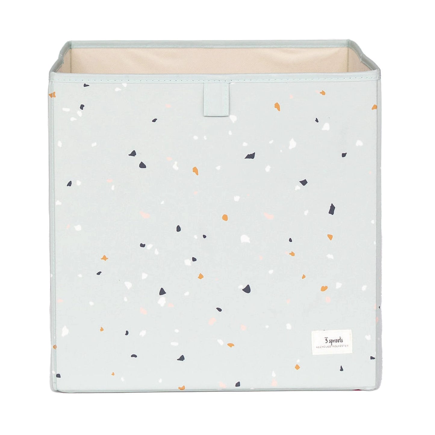 Recycled Fabric Storage Cube | Green Terrazzo