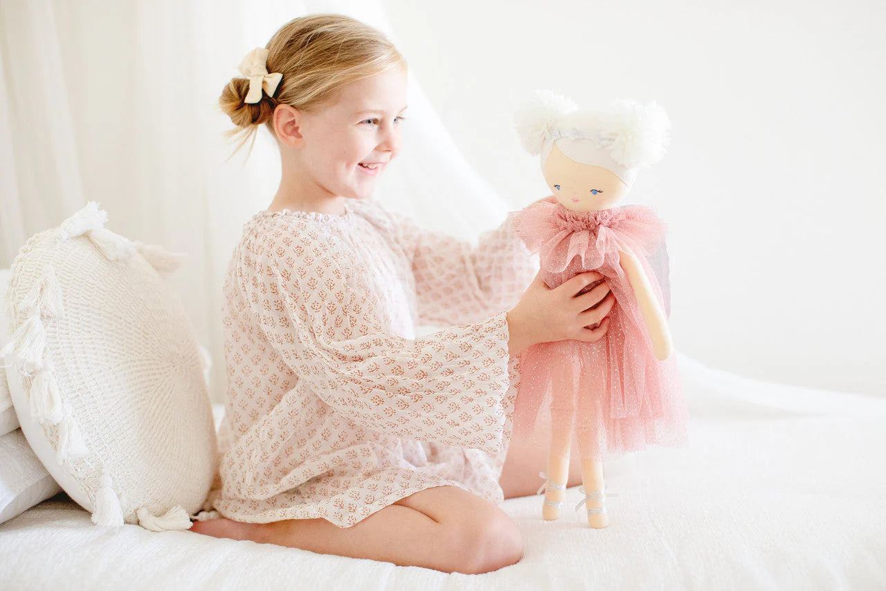 Ava Angel Doll Blush Silver