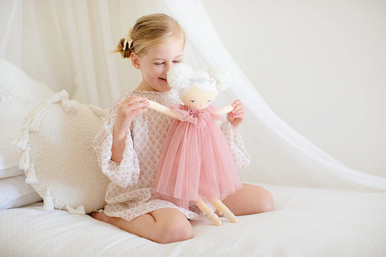 Ava Angel Doll Blush Silver