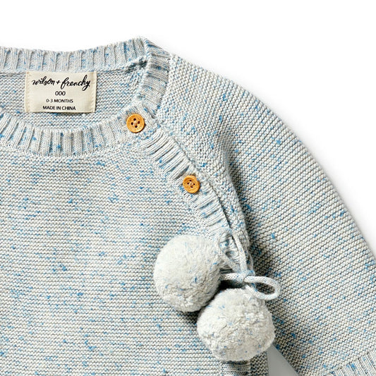 Wilson + Frenchy Knit Cotton & Bamboo Kimono Cardigan | Bluestone Fleck