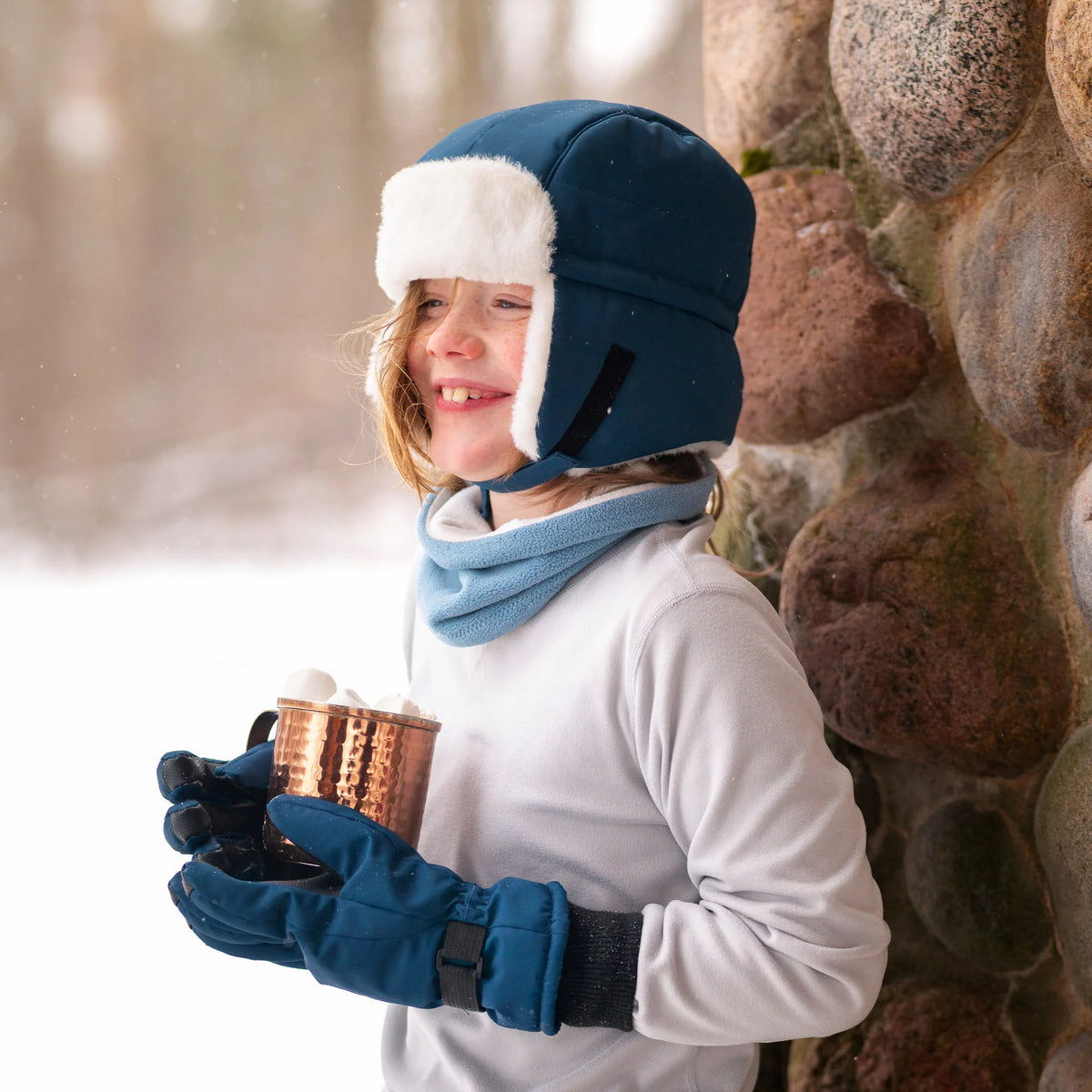 Kids Insulated Winter Hats | Dark Navy