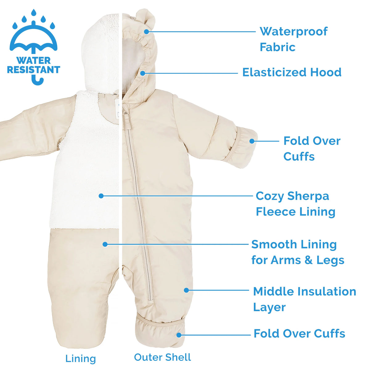 Baby Snowsuit | Dark Spruce