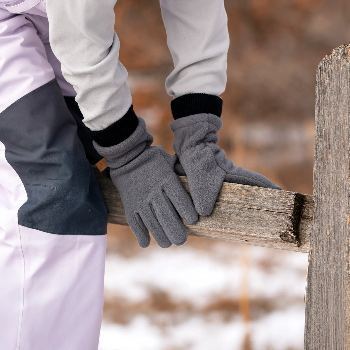 Kids Fleece Gloves | Dark Grey