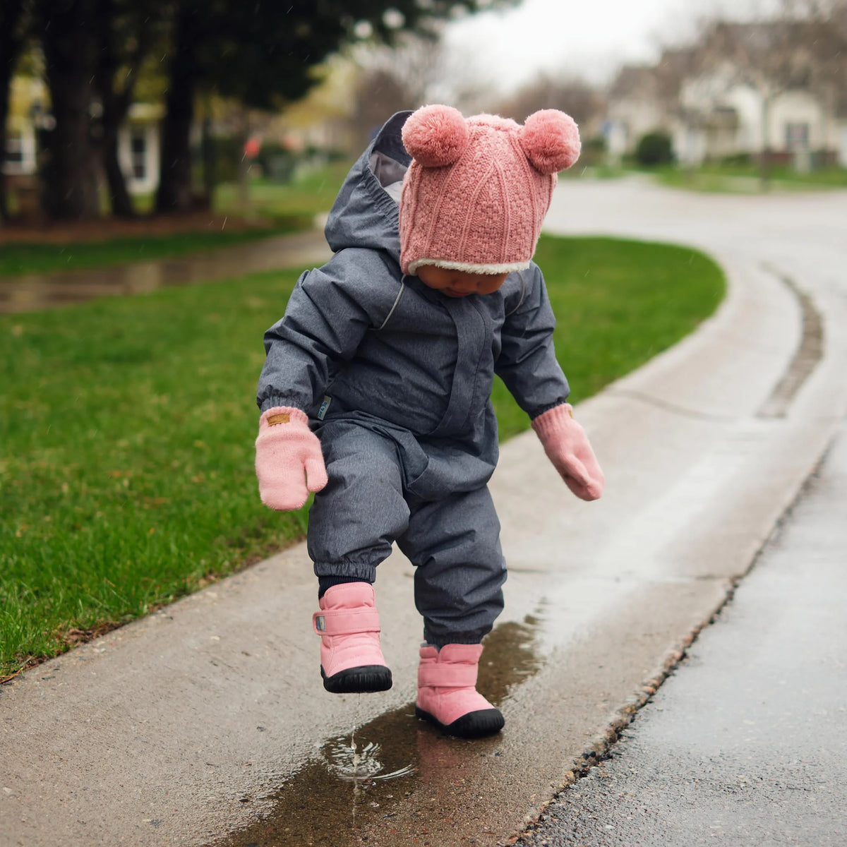 Kids Insulated Ankle Boots |Dust Pink