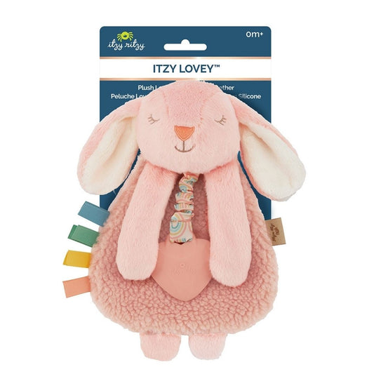 Soft Plush Lovey with Silicone Teether | Bunny