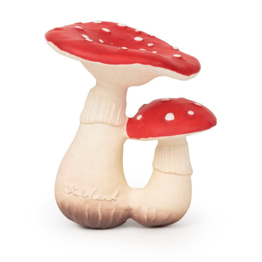 Natural Rubber Teether/Bath Toy | Spot the Mushroom