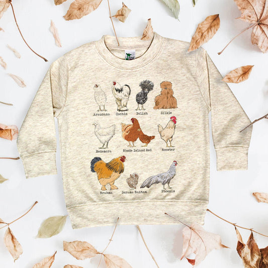 Chicken Breeds Toddler Long Sleeve Shirt