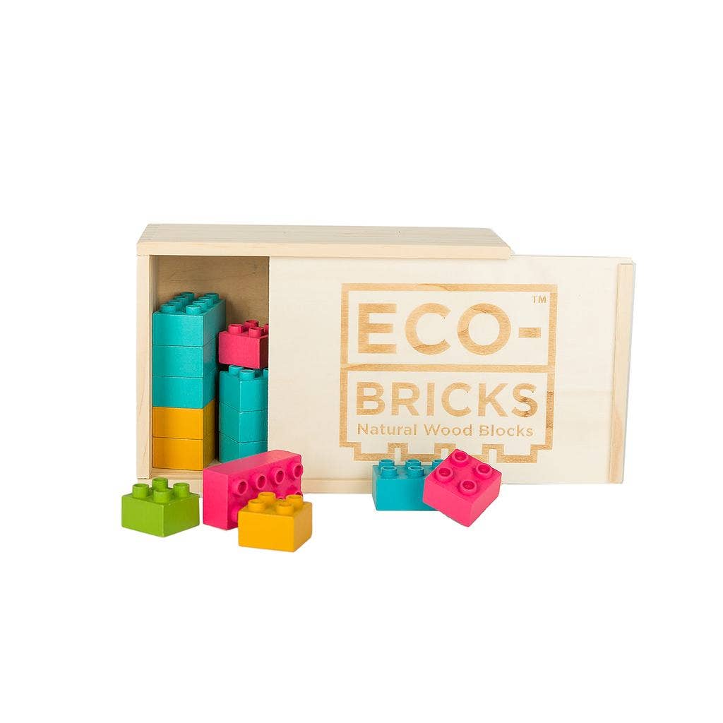 Eco-Bricks Color Plus | Natural Wood Blocks