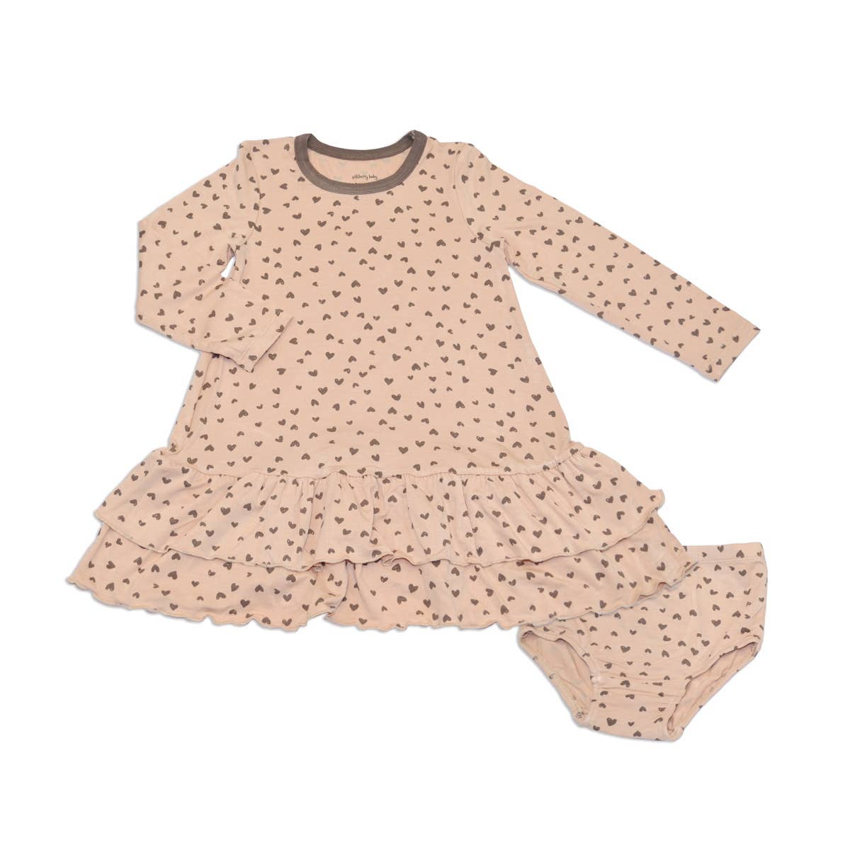 Bamboo Ruffle Dress with Bloomer | Doodle Hearts