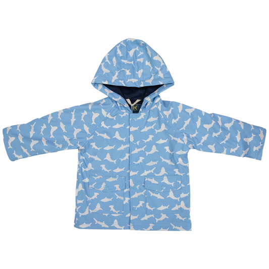 Shark Colour Change Raincoat   Blue
