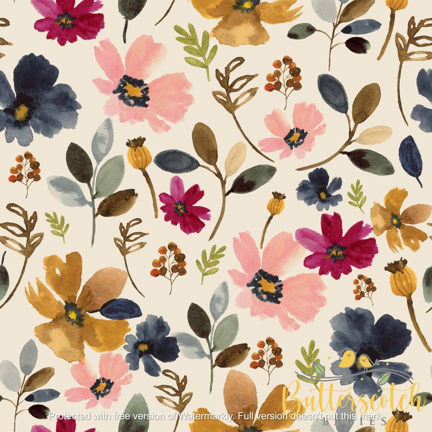 Bamboo Toddler Two-Piece Pajama Watercolor Floral