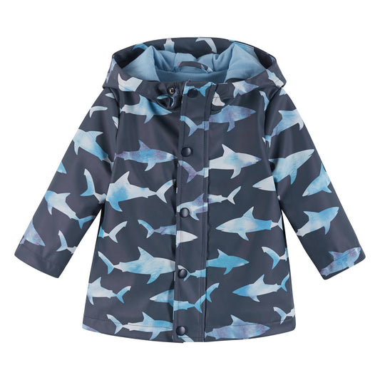 Lined Rain Coat | Navy Shark