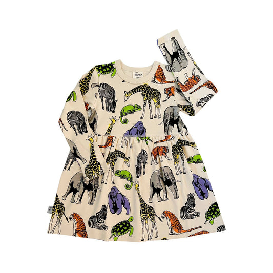 Organic Cotton Kids Dress | Safari