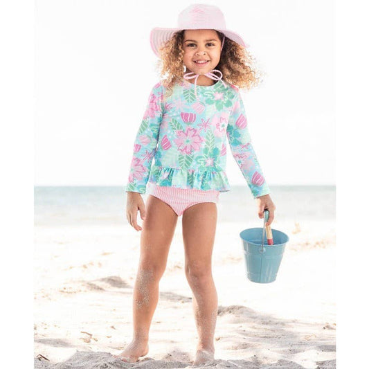 Long Sleeve Rash Guard with Bikini Set | In Bloom