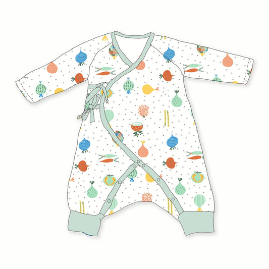 Organic Cotton Muslin Romper | Veggie Baby
