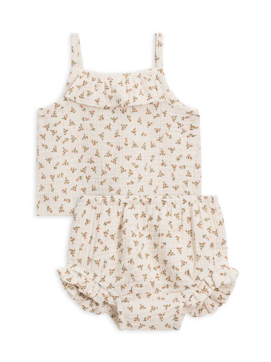 Organic Baby Evie Muslin Tank Set | Wildflowers