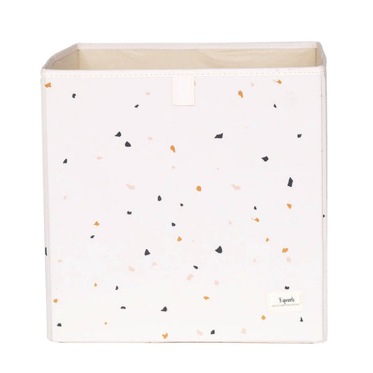 Recycled Fabric Storage Cube | Cream Terrazzo