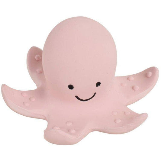 Natural Organic Rubber Teether, Rattle & Bath Toy | Octopus